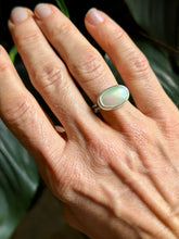 Load image into Gallery viewer, SALTY COLLECTION Oval Mother of Pearl Sterling Silver Ring, Size 8-8.25
