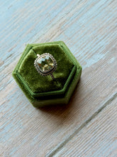 Load image into Gallery viewer, Vintage Green Amethyst Siver Silver Ring, Size 8.25
