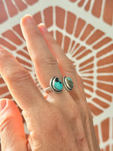Load image into Gallery viewer, Number 8 Turquoise Sterling Silver Open Ring
