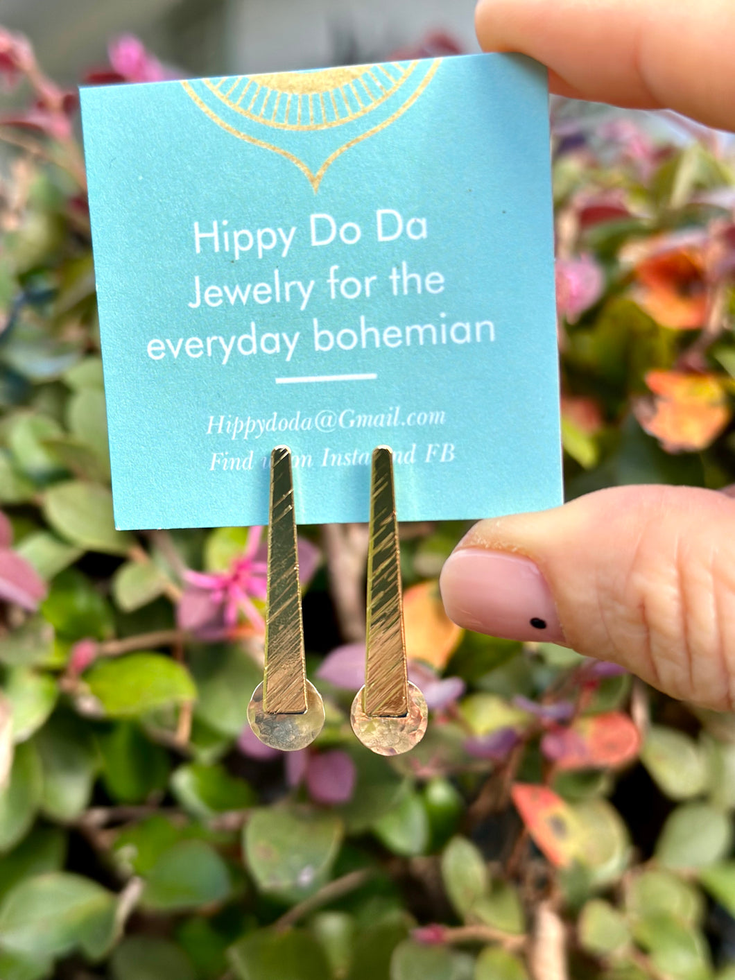 Geometric  14k Gold Fill  Post Earrings