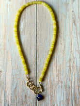 Load image into Gallery viewer, Chartreuse Jade Beaded Carabiner Necklace
