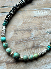 Load image into Gallery viewer, Rustic African Turquoise and Bone Beaded Necklace
