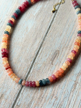 Load image into Gallery viewer, Spiced Apple Gemmy Necklace, Gold Clasp

