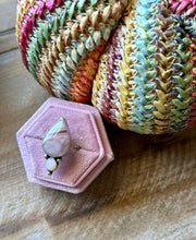 Load image into Gallery viewer, Pink Opal and Eindy Mountain Agate Sterling Silver Ring, Size 7.5
