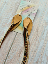 Load image into Gallery viewer, Light As A Feather FUN Rooster Feather Silver Earrings
