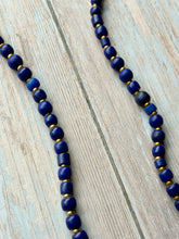 Load image into Gallery viewer, Autumn Refresh Vintage Blue Trade Beads Necklace
