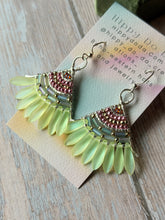 Load image into Gallery viewer, Boho Beaded Fan Earrings
