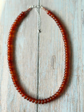 Load image into Gallery viewer, Tangerine Gemmy Necklace, Silver Clasp
