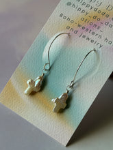 Load image into Gallery viewer, Mermaid Freshwater Cross Pearl Sterling Silver Dangles
