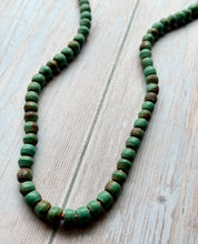 Load image into Gallery viewer, Autumn Refresh Vintage Green Trade Beads Necklace

