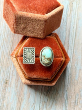 Load image into Gallery viewer, Dry Creek Turquoise and  Sterling Silver Open Ring
