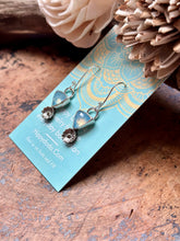 Load image into Gallery viewer, Aquamarine Floral Sterling Silver Dangles

