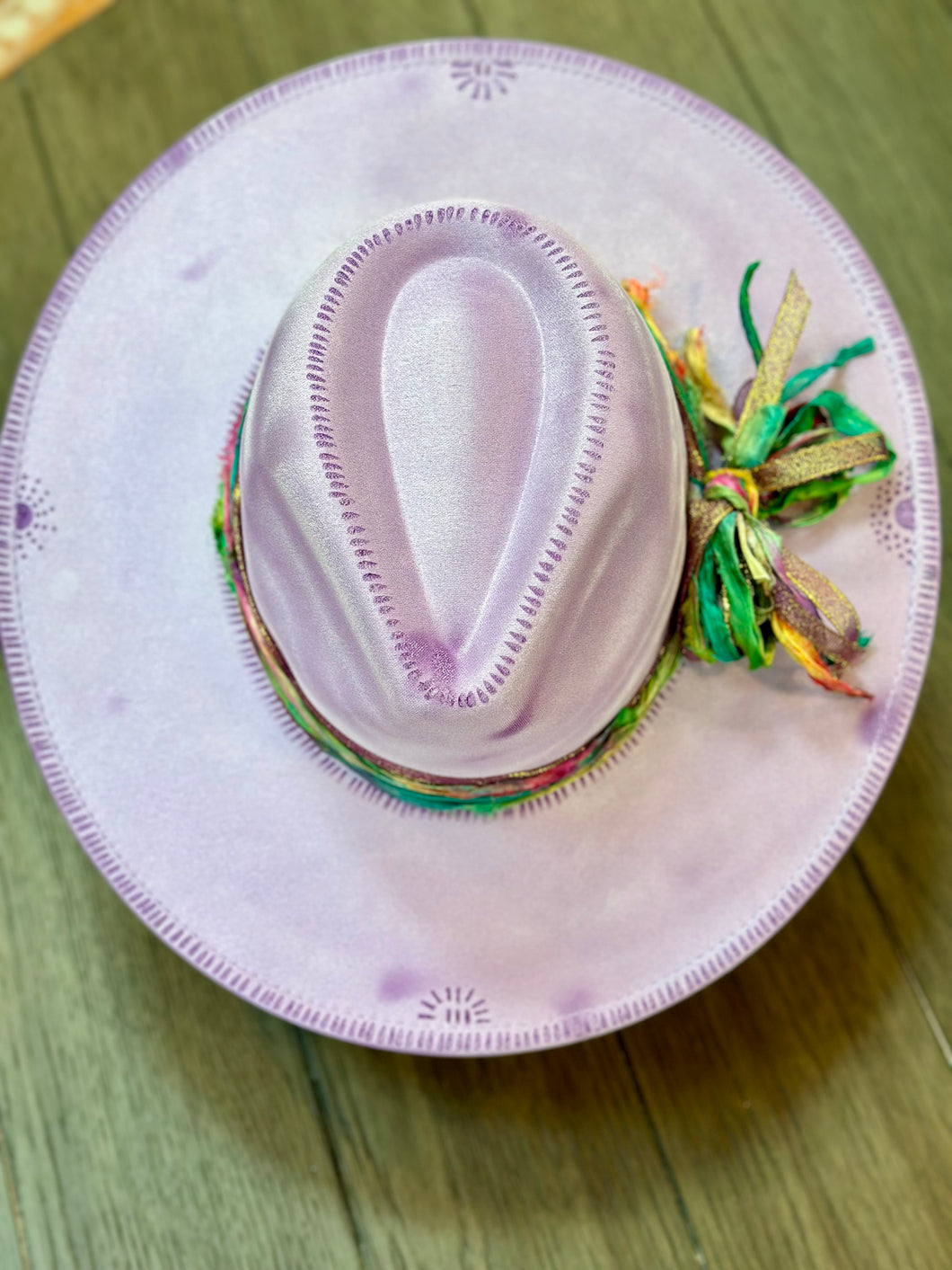 The Ophelia Hat, Lavender Wide Brim Fedora