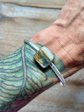 Load image into Gallery viewer, Matte Sterling Silver Picturesque Starry Night Jasper Cuff Bracelet
