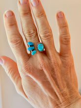 Load image into Gallery viewer, Blue Sonoran Turquoise Sterling Silver Open Ring

