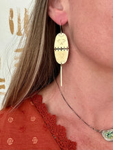 Load image into Gallery viewer, Boho Luna Moth Brass Earrings
