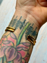 Load image into Gallery viewer, SALTY COLLECTION Mabe Pearl Mixed Metal Sterling and Brass Adjustable Cuff

