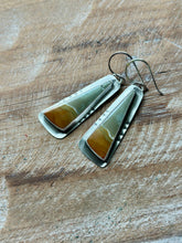 Load image into Gallery viewer, Matte Sterling Silver Picture Jasper Earrings

