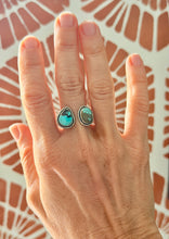 Load image into Gallery viewer, Number 8 Turquoise Sterling Silver Open Ring
