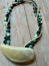 Load image into Gallery viewer, SALTY COLLECTION Vintage Shell Buckle Multi Strand Sterling Silver Necklace
