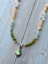 Load image into Gallery viewer, Palomino and Multi Gemstone Nugget Necklace
