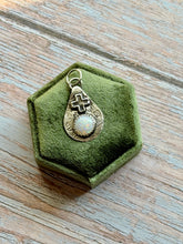 Load image into Gallery viewer, Oxidized Australian Opal and Cross Sterling Silver Pendant
