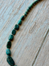 Load image into Gallery viewer, Graduated Beaded Dark Blue Turquoise Necklace
