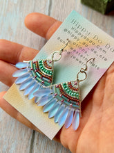 Load image into Gallery viewer, Boho Beaded Fan Earrings
