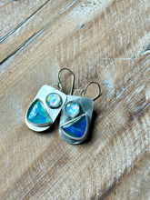Load image into Gallery viewer, Sparkly Aurora Opal Sterling Silver Earrings

