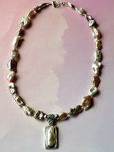 Load image into Gallery viewer, Mermaid Blushful Baroque  Pearl Sterling Silver Statement Necklace
