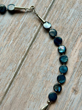 Load image into Gallery viewer, SALTY COLLECTION Vintage Nautilus Fossil and Blue Mother of Pearl Sterling Silver Necklace

