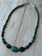 Load image into Gallery viewer, Graduated Beaded Dark Blue Turquoise Necklace
