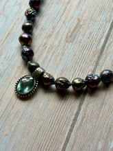 Load image into Gallery viewer, SALTY COLLECTION Aquamarine and Peacock Baroque Pearl Sterling Silver Necklace
