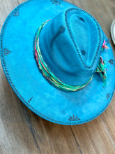 Load image into Gallery viewer, The Billie Jean Hat, Blue Wide Brim Fedora
