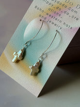Load image into Gallery viewer, Mermaid Freshwater Cross Pearl Sterling Silver Dangles
