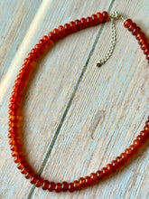 Load image into Gallery viewer, Tangerine Gemmy Necklace, Silver Clasp
