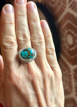 Load image into Gallery viewer, Hubei Turquoise Sterling Silver Ring, Size 8
