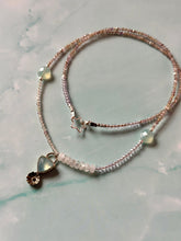 Load image into Gallery viewer, Aquamarine and Tiny Quartz Gemstone Necklace
