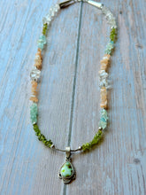 Load image into Gallery viewer, Palomino and Multi Gemstone Nugget Necklace
