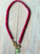 Load image into Gallery viewer, Fuchsia Beaded Carabiner Necklace
