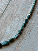 Load image into Gallery viewer, Graduated Beaded Dark Blue Turquoise Necklace
