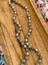 Load image into Gallery viewer, Vintage Silver Rosebud Hand Knotted Necklace
