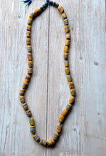 Load image into Gallery viewer, Autumn Refresh Vintage Sunflower Yellow Swirl Trade Beads Necklace
