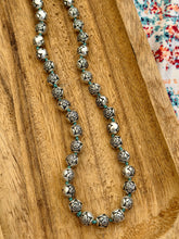 Load image into Gallery viewer, Vintage Silver Rosebud Hand Knotted Necklace
