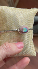 Load and play video in Gallery viewer, Mexican Fire Opal Sterling Silver Bangle
